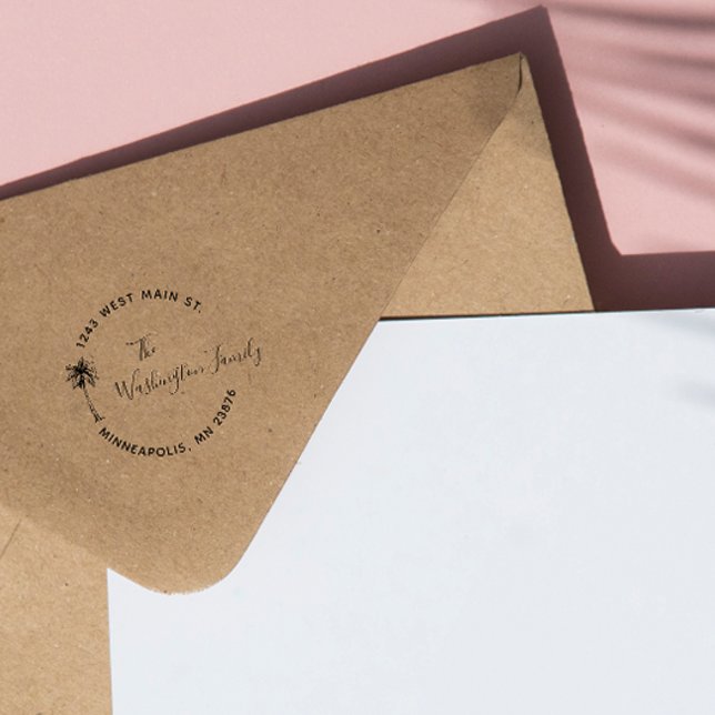 Individuelle Name für tropische Rücksendeadressen Gummistempel (Von Creator hochgeladen)