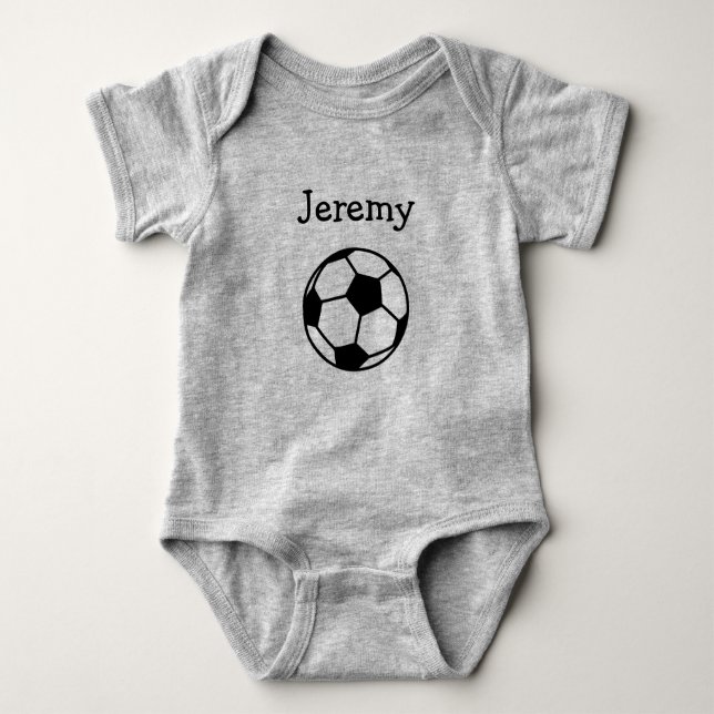 Individuelle Name Fußball Babyromper Karosserie Baby Strampler (Vorderseite)
