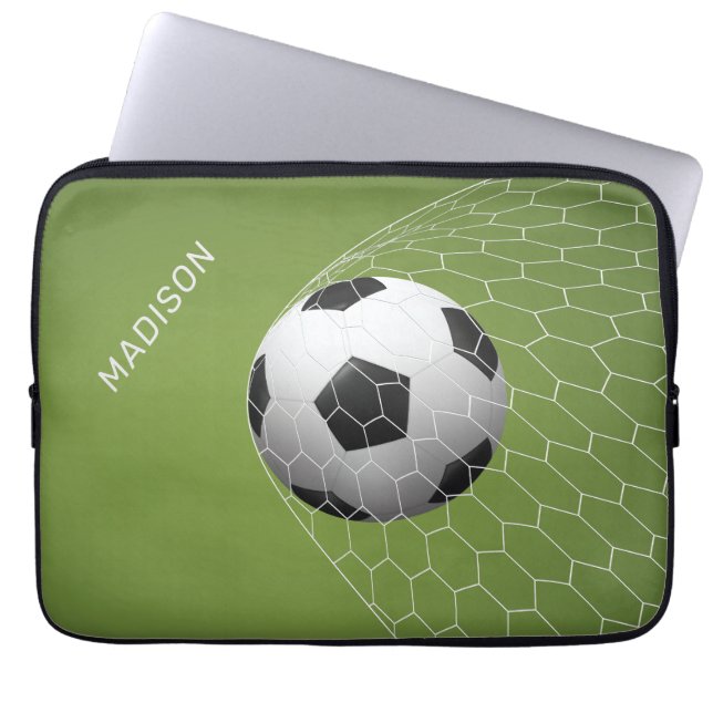 Individuelle Name Fußball-Tor-Laptop Laptopschutzhülle (Vorderseite)