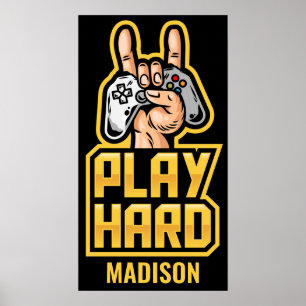 Individuelle Name Gamer Poster