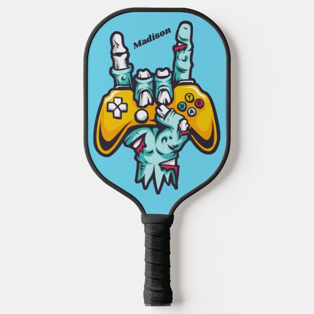 Individuelle Name Gamer Zombie Pickleball Schläger (Vorderseite)
