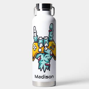 Individuelle Name Gamer Zombie Trinkflasche