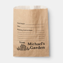 Individuelle Name Garden Seed Bag Umschlag