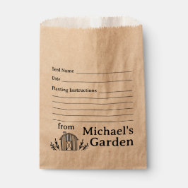 Individuelle Name Garden Seed Bag Umschlag Geschenktütchen