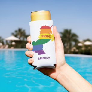 Individuelle Name Gay Unicorn Selters Dosenkühler