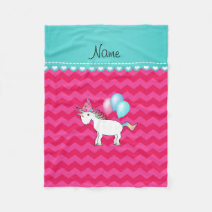 Individuelle Name Geburtstag Einhorn-heiß-rosa Che Fleecedecke