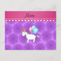 Individuelle Name Geburtstag Einhorn Pastellblumen