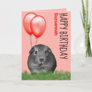 Individuelle Name Geburtstagsfeier Guinea Schweine Karte