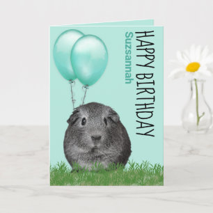 Individuelle Name Geburtstagsfeier Guinea Schweine Karte