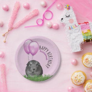 Individuelle Name Geburtstagsfeier Guinea Schweine Pappteller
