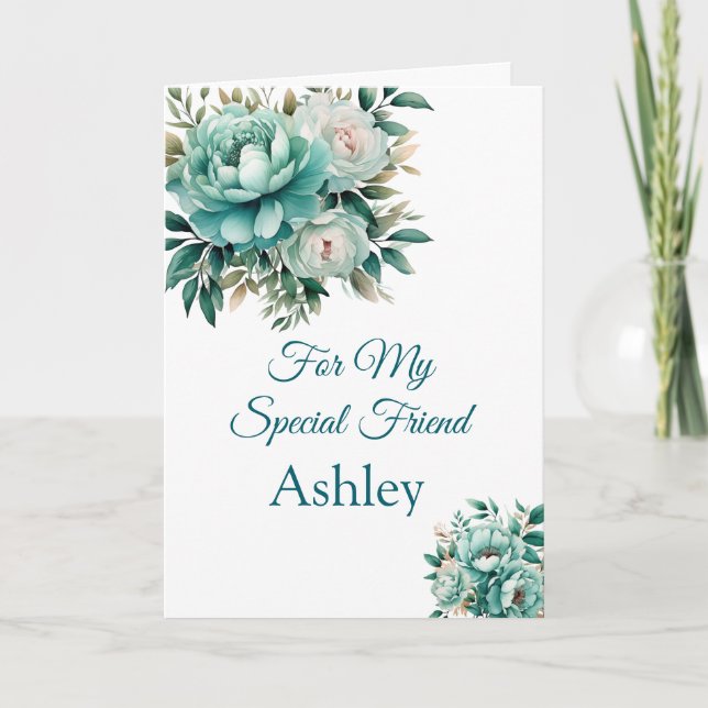 Individuelle Name Geburtstagskarte Karte (Vorderseite)