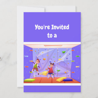 Individuelle Name Geburtstagsrock Klettern Geburts Einladung