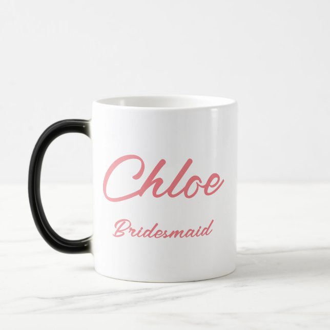 INDIVIDUELLE NAME-GESCHENK FÜR BRIDESMAID VERWANDLUNGSTASSE (Links)