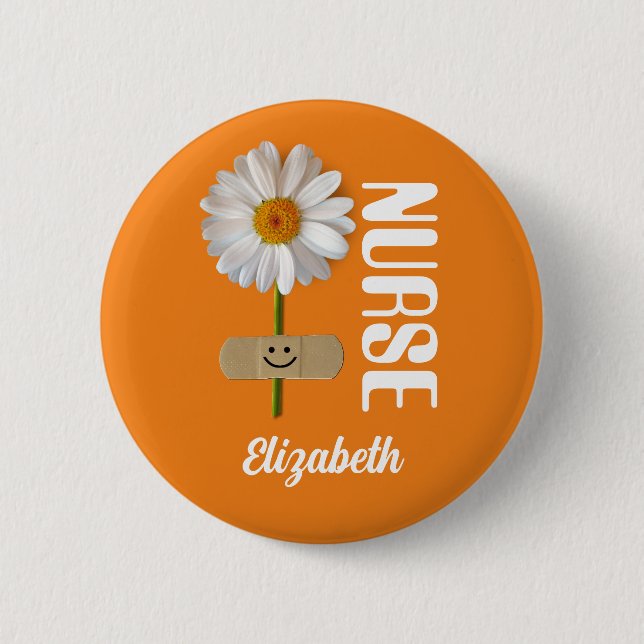 Individuelle Name-Geschenktasten für Krankenschwes Button (Vorderseite)