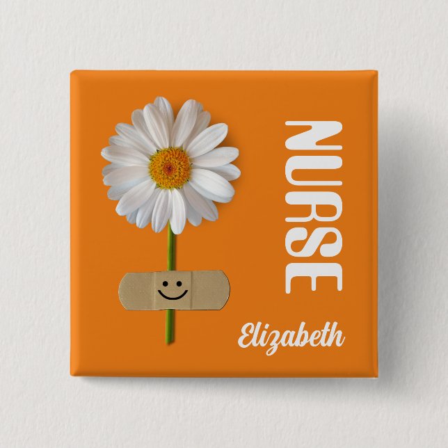 Individuelle Name-Geschenktasten für Krankenschwes Button (Vorderseite)