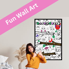 Individuelle Name Giant Owl Coloring Plakate für K