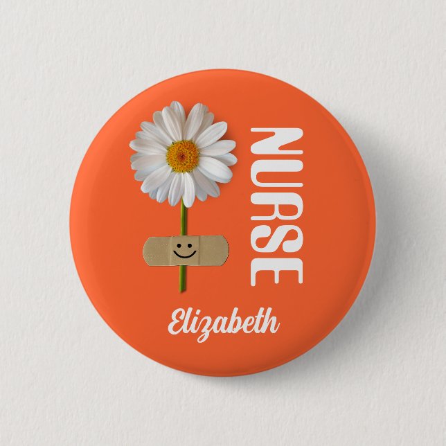 Individuelle Name-Gift-Taste für Krankenschwestern Button (Vorderseite)