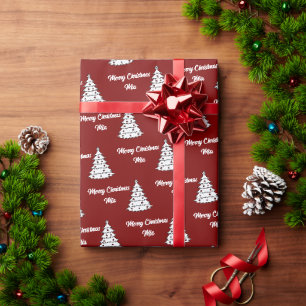 Individuelle Name Gift Wrap Frohe Weihnachtsgesc Geschenkpapier