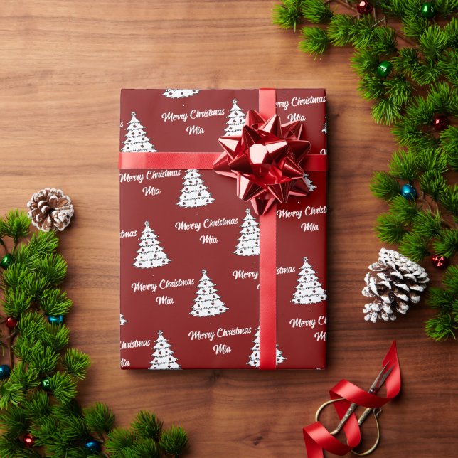 Individuelle Name Gift Wrap | Frohe Weihnachtsgesc Geschenkpapier (Feiertagsgeschenk)
