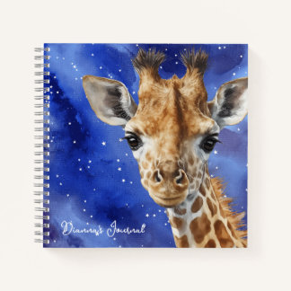 Individuelle Name Giraffe Journal Notizbuch