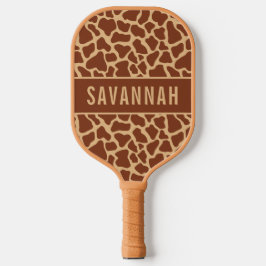 Individuelle Name Giraffe Tierdruckmuster Klassisc Pickleball Schläger