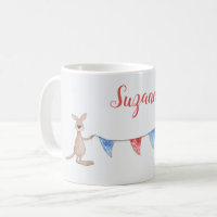 Individuelle Name Giraffe und Kangaroo Jagdflaggen