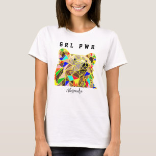 Individuelle Name Girl Power Bear T-Shirt
