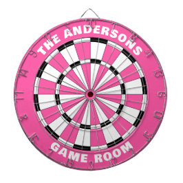 Individuelle Name Girls Pink Black Dartboard Dartscheibe