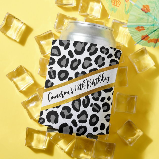 Individuelle Name Girly Cheetah Dosenkühler (In Situ Sommer)