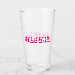 Individuelle Name Glas