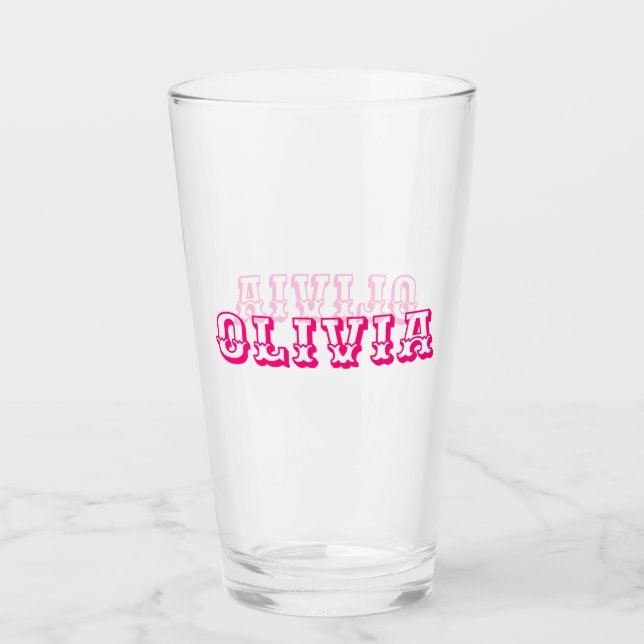 Individuelle Name Glas (Vorderseite)