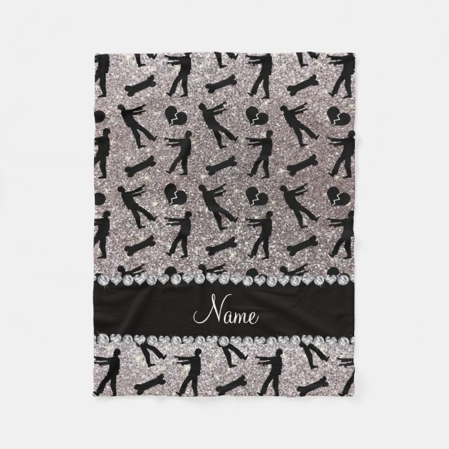 Individuelle Name Glitzer Zombies Fleecedecke (Vorderseite)