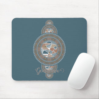 Individuelle Name Gold Aquamarin Abstraktes Orname Mousepad