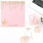 Individuelle Name Gold Glitzer Tropfens Stars Einh Notizblock<br><div class="desc">Individuelle Name Gold Glitzer Tropfens Stars Einhorn</div>