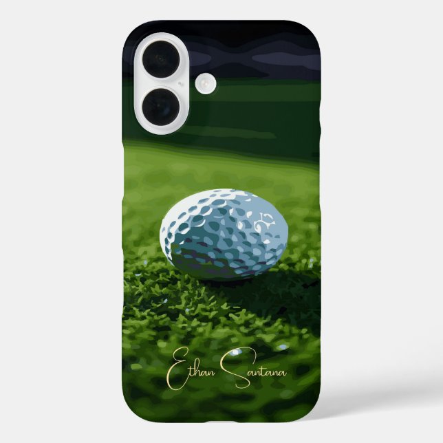 Individuelle Name Golf Ball auf Gras Case-Mate iPhone Hülle (Rückseite)