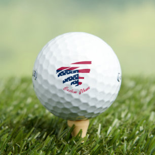 Individuelle Name Golf Balls - American Flag USA G Golfball