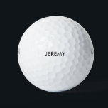 Individuelle Name Golf Balls Golfball<br><div class="desc">Individuelle Name Golf Balls. Schwarzer Text.</div>