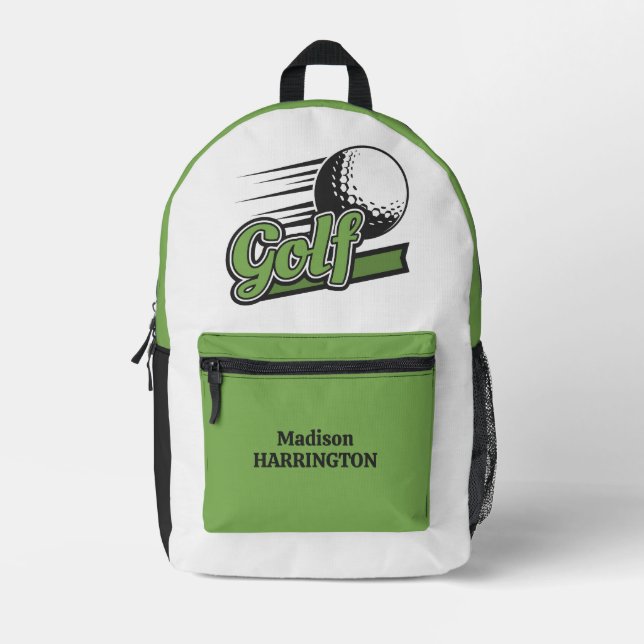Individuelle Name Golf Bedruckter Rucksack (Vorderseite)