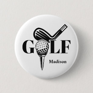 Individuelle Name Golf Button