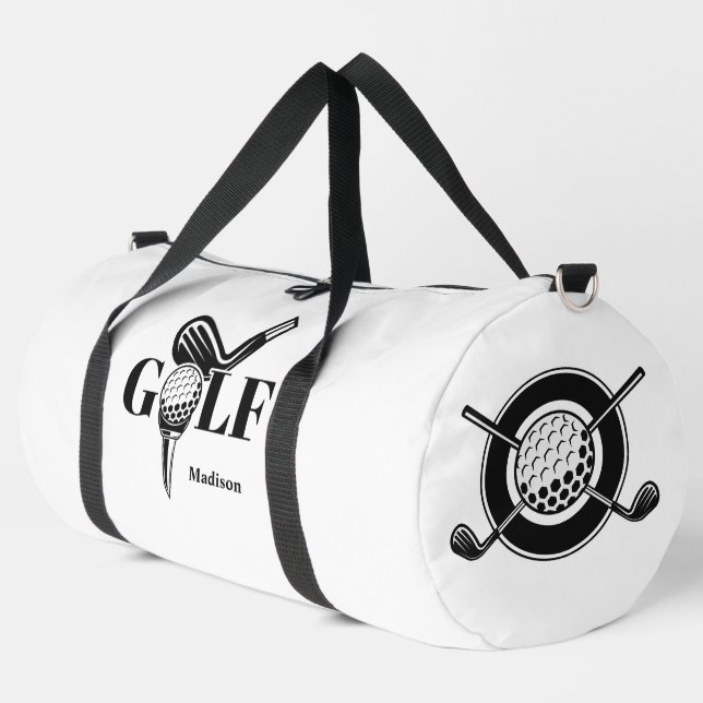 Individuelle Name Golf Duffle Bag (Linke Ecke)