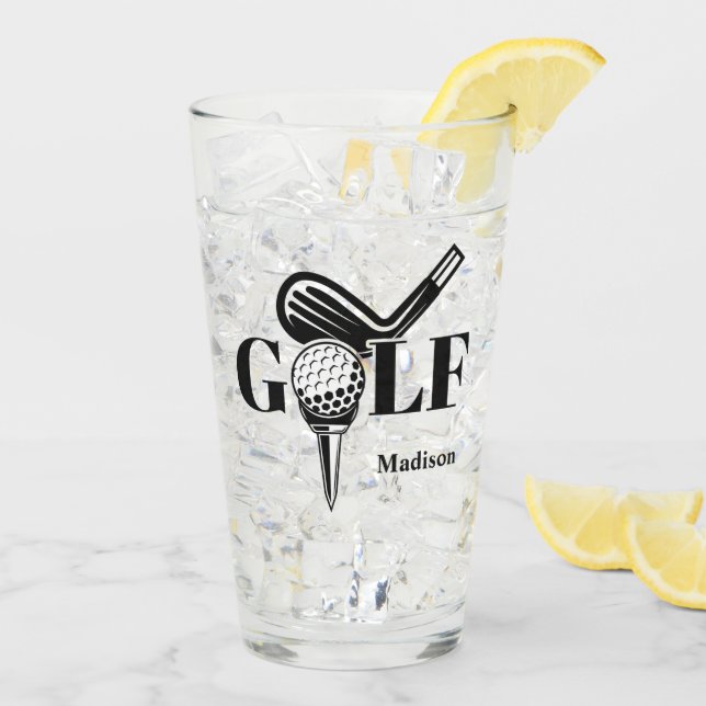 Individuelle Name Golf Glas (Rückseite Ice)