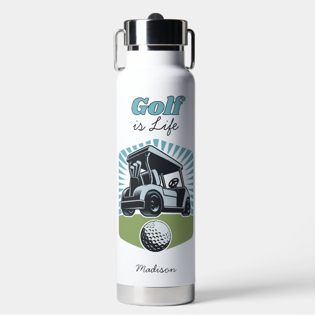 Individuelle Name Golf ist das Leben Trinkflasche (Vorderseite)
