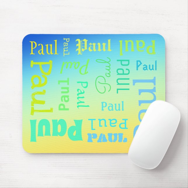 Individuelle Name Gradient Mouse Pad Mousepad (Mit Mouse)
