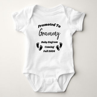 Individuelle Name Grammy Promoted Baby Reveal Body Baby Strampler