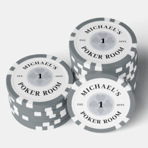 Individuelle Name Graue und weiße Las Vegas Denomi Pokerchips