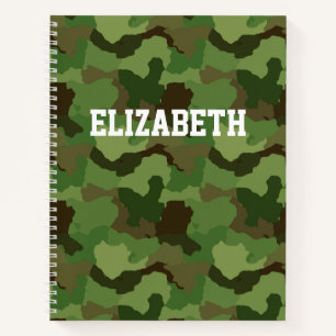 individuelle Name Green Camouflage/Militär-Notebo Notizbuch