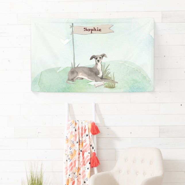 Individuelle Name Greyhound Pet Dog Banner (Insitu)