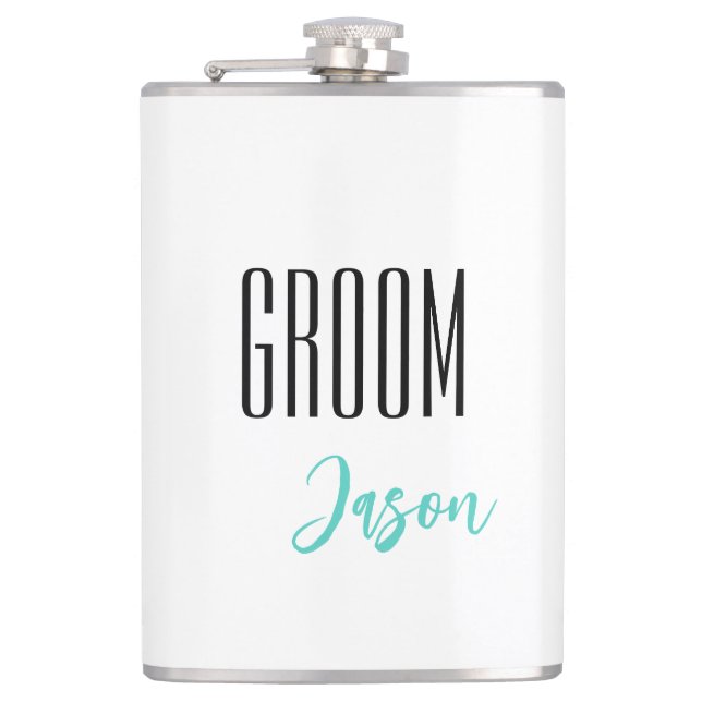 Individuelle Name Grooves Flask Flachmann (Vorderseite)
