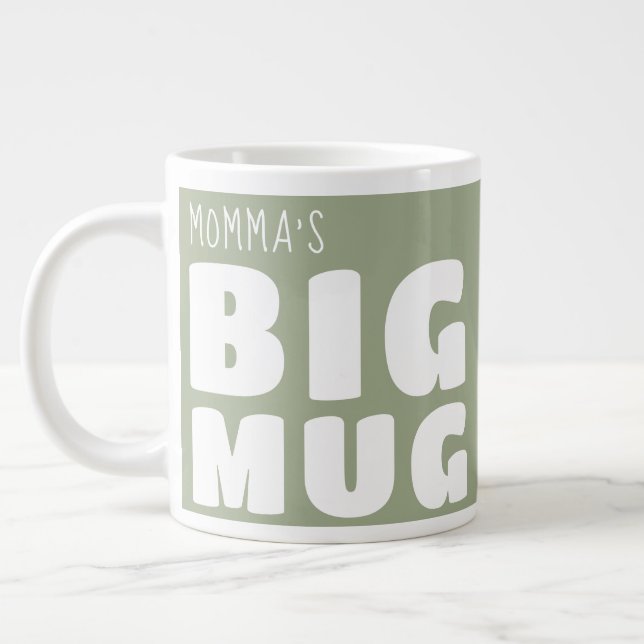 Individuelle Name Große Tasse Blassgrün C22 Funny  (Links)