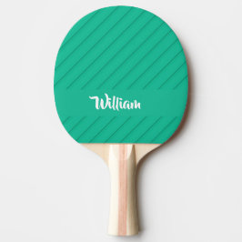 Individuelle Name grün diagonaler Kunststoff textu Tischtennis Schläger
